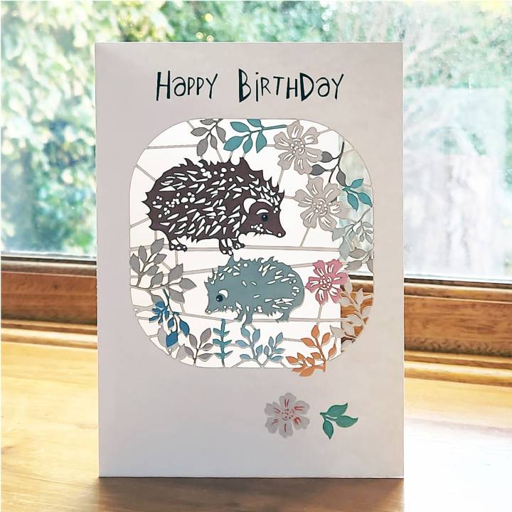 Hedgehogs and Flowers (pack of 6)