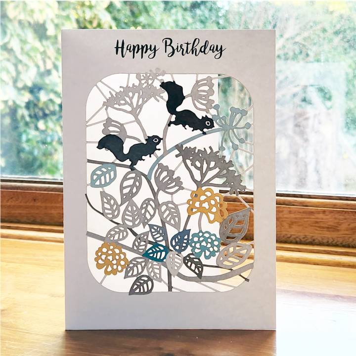 Happy Birthday with Squirrels (pack of 6)