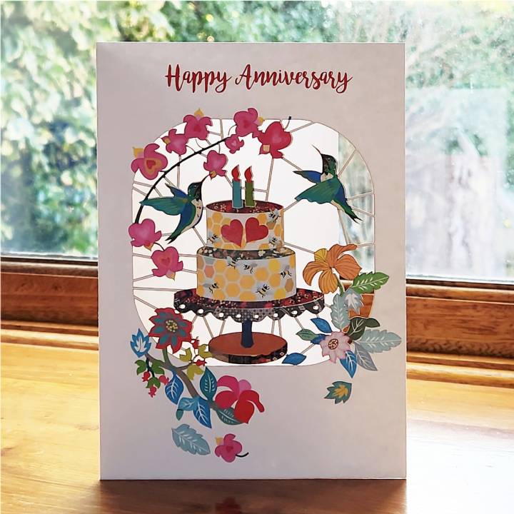 Happy Anniversary - Humming  Birds (pack of 6)