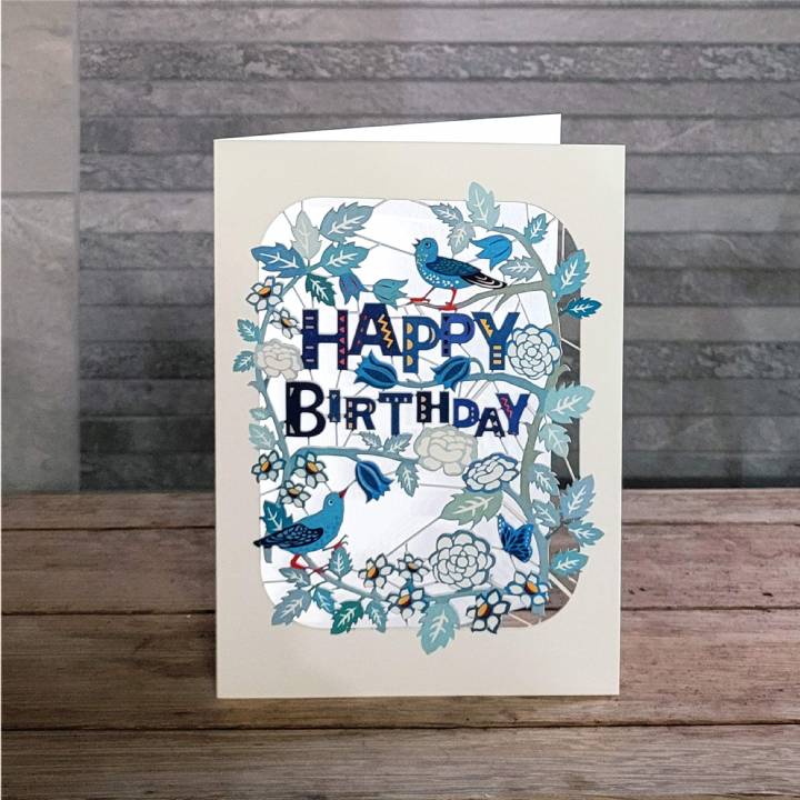 Happy Birthday card with birds